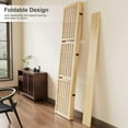 thumbnail image 4 of Room Divider with Shelves, 66.9-Inch Tall Japanese Shoji Style Wood Screen with Double Hinges for Home Office Bedroom Hotel Decoration (4 Panels, Natural), 4 of 14
