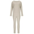 thumbnail image 4 of Plebaso Womens Sweatsuits Two Piece Long Sleeve Knit Tops and Leggings Lounge Suit Ladies Sportswear, 4 of 6