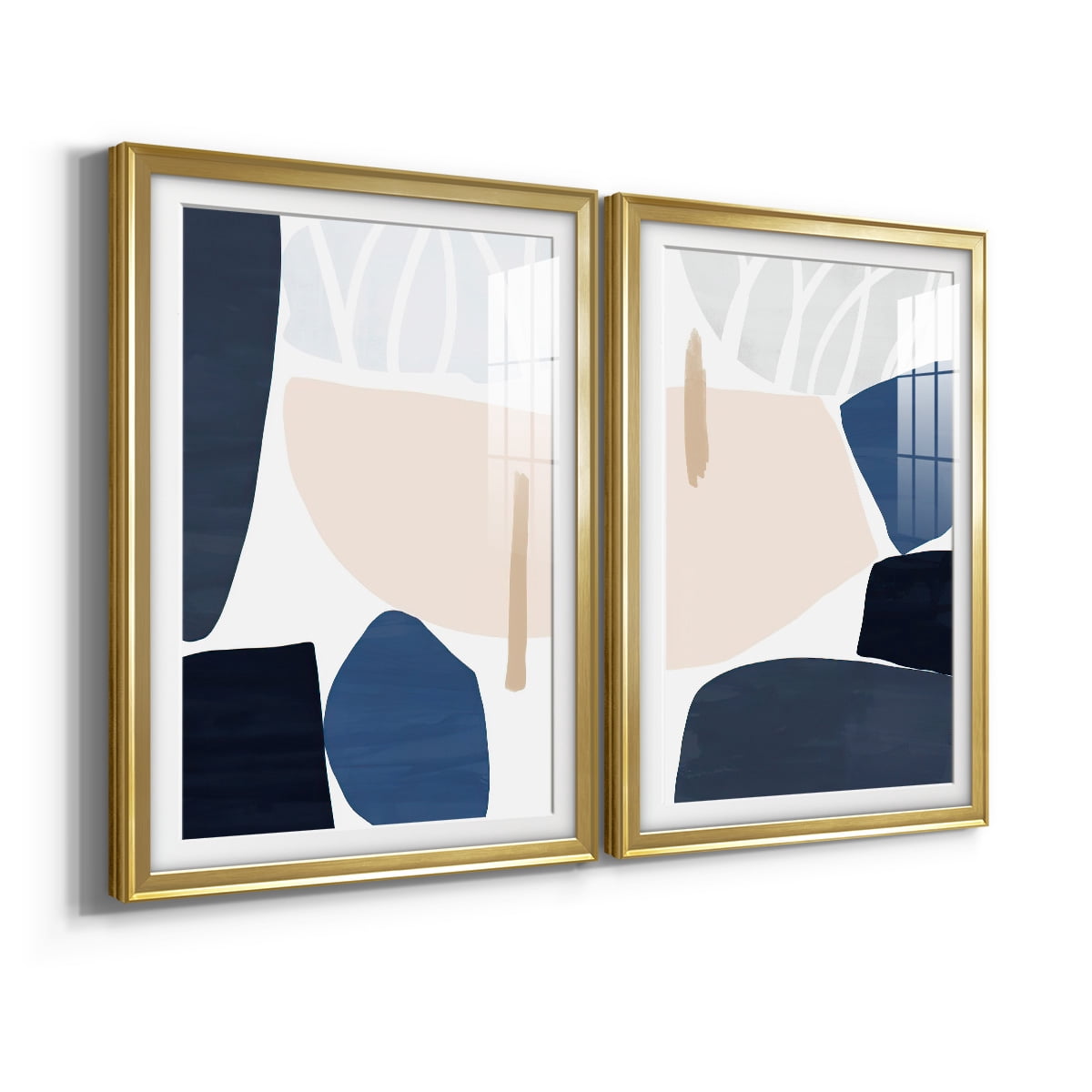 Wexford Home Denim and Sand I Premium Framed Print, 26.5" x 36.5" - Ready to Hang, Gold (Set of 2)