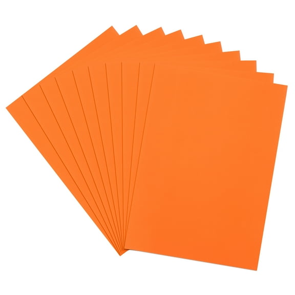 10 Sheets Neon Paper 8"x11" 250gsm Fluorescent Bright Cardstock,Orange