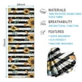 thumbnail image 2 of Black White Stripe Orange Leaf Sunflower Pattern Hot Yoga Mat Towel Non Slip for Hot Yoga - Quick-Drying Yoga Mat Cover with 4 Corner Pockets with Travel Bag - Hot Yoga Towel Non Slip 70"x26", 2 of 6