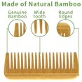 thumbnail image 3 of Peine de madera de bambú natural para el cabello para mujeres y hombres - Peine de dientes anchos ecológico para desenredar el cabello rizado y la barba para hombres (4 piezas), 3 of 4