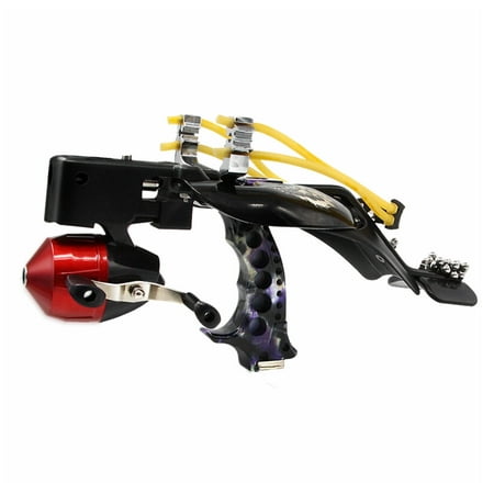 Welan 2 in 1 Fishing Slingshot Set Reel Darts High Velocity Catapult Bowfishing Hunting Kit