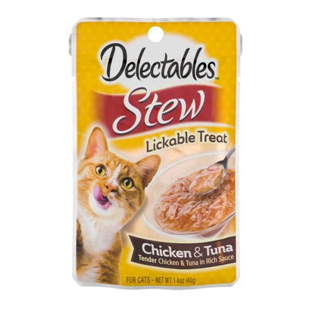 Delectables Lickable Cat Treats, Stew Chicken & Tuna, 5 Count (1.4 oz. Tubes)