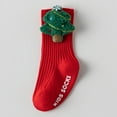 thumbnail image 2 of yocbz Toddler Christmas Socks Baby Mid Socks Girl Non Slip Floor Toddler Stockings Christmas Long Socks Dress Sock Green,Size for 0-3 Months, 2 of 7