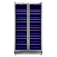 thumbnail image 2 of Forno Vernazza 40-Inch Side-by-Side Dual Zone Wine Cellar, 25.07 cu.ft Capacity, Stainless Steel, Temperature Control, UV-Protected Glass Door, Wooden Shelves, 2 of 4