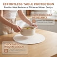 thumbnail image 6 of Unique Bargains Placemats Set of 4 Cotton Round Placemats for Dining Table Beige, 6 of 7