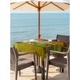 thumbnail image 3 of Outdoor Tablecloth with Umbrella Hole for Patio/Picnic/Party/Camping, Abstract Yellow Waterproof Table Cloth Square Cover Washable, Painting Buildings Geometric Modern Art (54"x 54"), 3 of 8