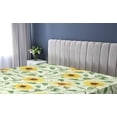thumbnail image 5 of Ambesonne Sunflower Fitted Sheet, Summer Flowers Country, Twin XL Size, Earth Yellow and Green, 5 of 5