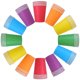 thumbnail image 3 of Vasos de papel desechables URATOT de 9 onzas, 60 unidades, para fiestas y bricolaje, 6 colores, 3 of 7