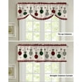 thumbnail image 3 of Christmas Christmas Ball Window Curtain Living Room Kitchen Cabinet Tie-up Valance Curtain Rod Pocket Valance, 3 of 6