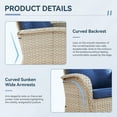 thumbnail image 6 of Bellefurn Patio Swivel Chairs Set of 2 Outdoor Swivel Rocker Patio Chair with Side Table,Wicker Patio Furniture Set for Porch Deck Backyard Poolside, 6 of 11