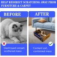 thumbnail image 3 of Cardboard cat scratcher pad, 18x13.5", reversible with rope, protects furniture, mess-free play, blue. For indoor cats/kittens, 3 of 5