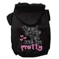 thumbnail image 3 of Mirage Pet 62-457 BKXL Tell Me Im Pretty Screen Print Dog Hoodie, Black - Extra Large, 3 of 11