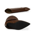 thumbnail image 3 of BLISSFUL STEP Women's Boots Fold Over Knee High Stiletto Heel Pointed Toe Side Zip Faux Leather Boots Brown 7.5, 3 of 8