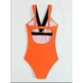 thumbnail image 4 of Cismea - Traje de BañO de Una Pieza para Mujer con Cuello en V Profundo sin Mangas（Anaranjado） Cismea bañador, 4 of 7