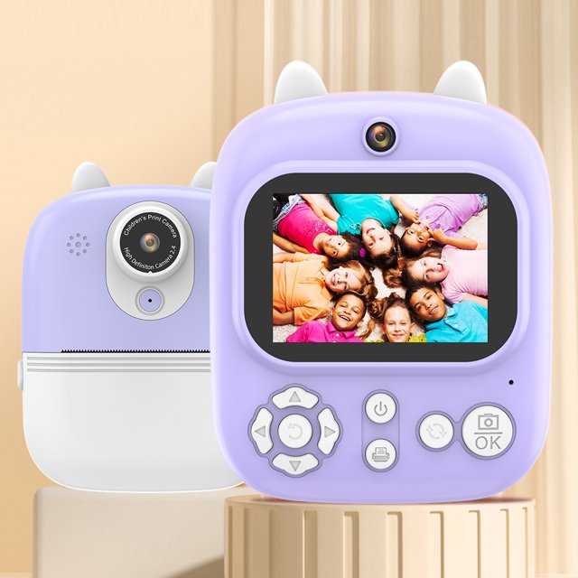 Cámara de fotos digital Cámara de grabación de video con batería de 800MAH incorporada para niños