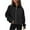 04-Black, variant on Half Zip Sweatshirt Women Half Zip Sweatshirt Women Cropped Oversized Fleece Pullover Zipped Thumb Hole Cute Sweatshirts with Pockets 07-Navy M