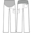 thumbnail image 7 of Med Couture Maternity Scrub Pant - 3 Pockets Straight Leg With Side Vents At Hem Soft Jersey Knit Waist Panel - MC028, 7 of 7