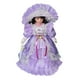 thumbnail image 1 of Muñeca de cerámica con vestido, colección de porcelana hermosa mujer, hecha a mano. Púrpura, 1 of 9