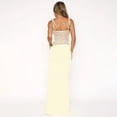 thumbnail image 3 of Women's Sexy Halter Neck Backless Satin Maxi Dress High Split Graduation Evening Gown, 3 of 5