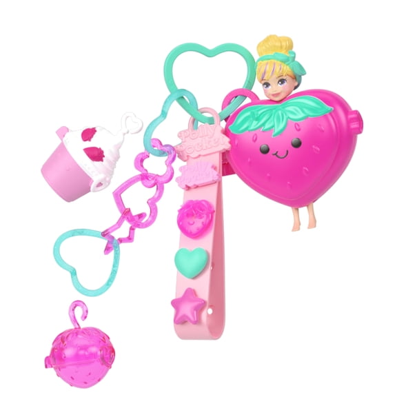 Polly Pocket Dolls & Pets, Bracelet Style Kit, Fashions and Keychain Accessories, Wearable Compact