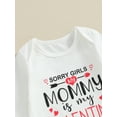 thumbnail image 6 of FEORJGP Infant Baby Boy Valentine's Day Outfit Newborn Long Sleeve Rompers Letter Heart Print Jumpsuit Crew Neck Bodysuit and Elastic Pants Set Kids Boys Loose Casual 2 Piece Clothes Fall Spring, 6 of 9