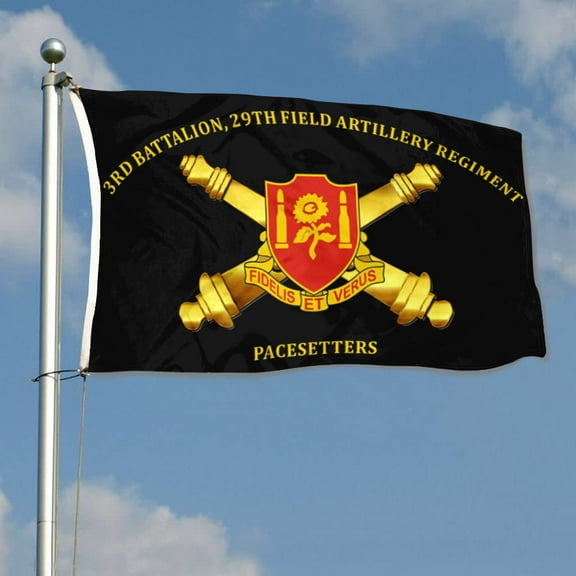 3rd Battalion, 29th Field Artillery Regiment Pacesetters 4th Infantry Division US Army Flag 3x5Feet Outdoor Indoor Decoration Flag with Brass Grommets