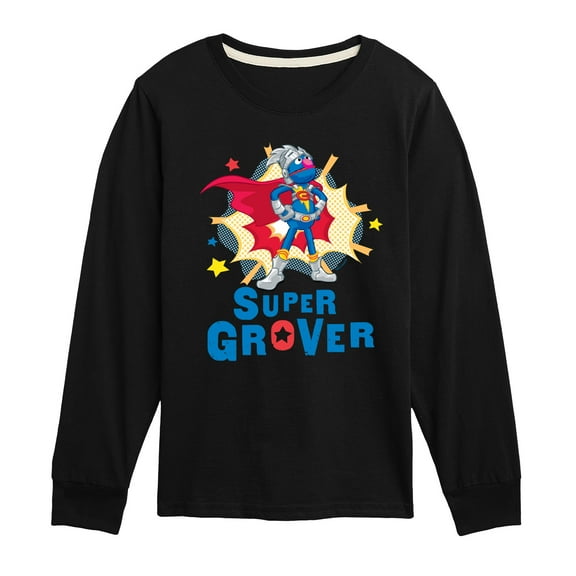 Sesame Street - Super Grover Pose - Toddler and Youth Long Sleeve T-Shirt