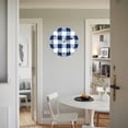 thumbnail image 4 of Wall Clock Blue White Buffalo Plaid Clocks PVC Silent Non-Ticking Battery Operated Decorative Classic Checked Round Clock for Home Living Room Kitchen Bedroom Office School Wall Decor 10 Inch, 4 of 9