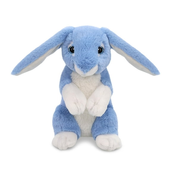 DolliBu Baby Blue Rabbit Stuffed Animal - Super Soft Stuffed Animals for Girls and Boys, Adorable Stuffed Farm Creatures for Kids and Cute Wild Animals Cuddle Stuffed Animals for Adults - 8 Inches