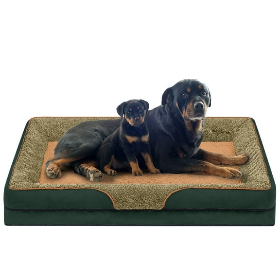 PayUSD Dog Beds for Large Medium Small Dogs Orthopedic Pet Bed Sofa Supportive Egg Crate Foam Animal Couch with Removable Washable Cover Non Skid Bottom S to XL
