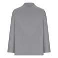thumbnail image 4 of Usmixi Winter Womens Shirts Coats Suit Jackets for Women Casual Solid Plus Size Button Down Lapel Blazer Coats Fall Lightweight Comfy Cotton Linen Shirts Coats Tops Up to 65% off, 4 of 5