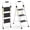 White, variant on ASoopher 4 Step Ladder with Anti-Slip Pedal, Sturdy Steel Ladder, Black