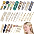 thumbnail image 5 of ZYNERY 30 Pieces Hair Clips, Rhinestone Hair Clips, Metal Hairpin, pearl hair clips, metal vintage hair clips Hair Accessories for Women Girls, 5 of 11