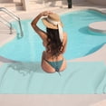 thumbnail image 7 of GZHJMY Beach Towel for Women Girls, Light Blue Solid Color Bath Towel, Oversized Lightweight Sport Towel, 31x51 Inch, 7 of 7