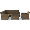 thumbnail image 4 of Crosley Furniture Bradenton 5 Piece Fabric Patio Sectional Set in Sand, 4 of 19