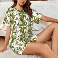 thumbnail image 4 of Sikiie Corn And Butterflies Womens Pajama Sets Short Sleeve Top With Pants Sleepwear 2 Piece Lounge Set3X-Large, 4 of 6