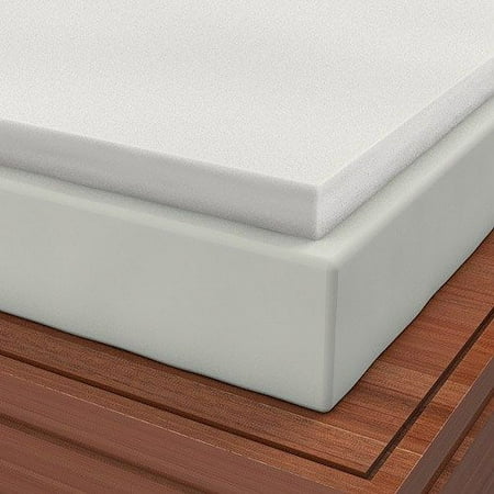 Expandable Cover and Two Classic Comfort Pillows included with Twin XL 2 Inch Soft Sleeper 2.5 Visco Elastic Memory Foam Mattress Topper USA