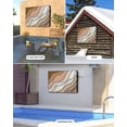 thumbnail image 2 of Outdoor TV Cover 60 to 65 Inch Weatherproof, Brown Beach Coastal Waterproof TV Screen Protector for Outside Decor with Zipper and Pocket 58"L x 37"H , Abstract Geometric Ocean Waves, 2 of 7