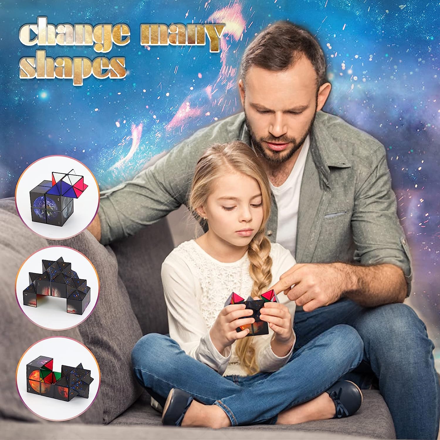 Pearoft 2-in-1 Magic Star Cube Fidget Toy photo 5