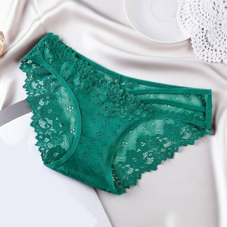 

eczipvz Womens Underwear Cotton Women Panties Breathable Comfortable Cotton Bottom Panties Seamless Glare Triangle Panties Green M