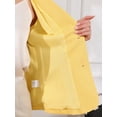 thumbnail image 5 of INSPIRE CHIC Women's 2 Piece Suit Set Notched Lapel Blazer Layered Dress Outfit L Yellow, 5 of 6