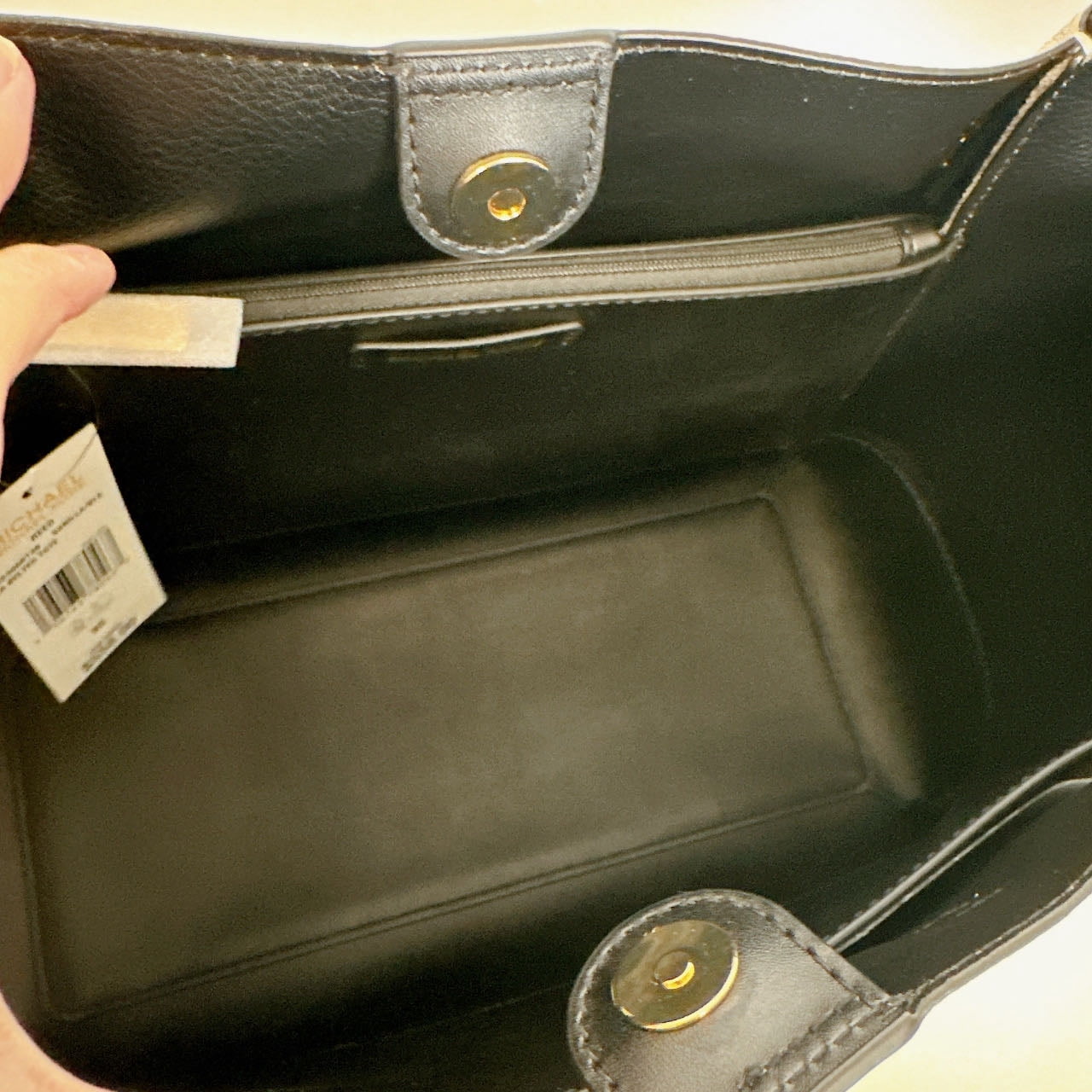 Michael Kors handbag for women Reed Large Logo Tote Bag MK bag for women, Black, Large