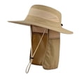 thumbnail image 2 of UPF 50+ Wide Brim Bucket Hat, With Neck Flap Breathable Fishing Design, Summer Sun Protection Men Women Cap, Hat for Men Women Fishing Hiking Camping Summer, 2 of 7