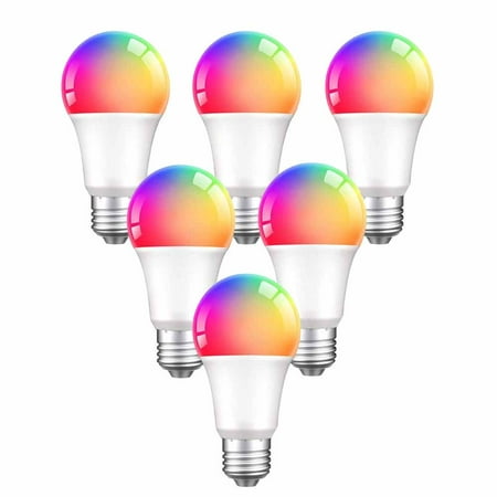 

Zemismart Smart Light Bulb Zigbee RGBCW Dimmable LED Bulb Work with Google & Alexa E27 9W LED Color Changing Light Bulb Compatible with Tuya/Smartthings 6-Pack