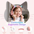 thumbnail image 2 of Auriculares LOBKIN Bluetooth 5.3 para niños con funda LED RGB rosa, 2 of 8