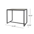 thumbnail image 3 of Noble House Table de Bar Moderne en Bois d'Acacia Gris et Noir, 3 of 8