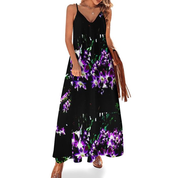 Vestido sin mangas Starlight in the Orchid Garden Vestido de noche para mujer 2024 Vestidos de manga larga Vestidos de noche Ropa