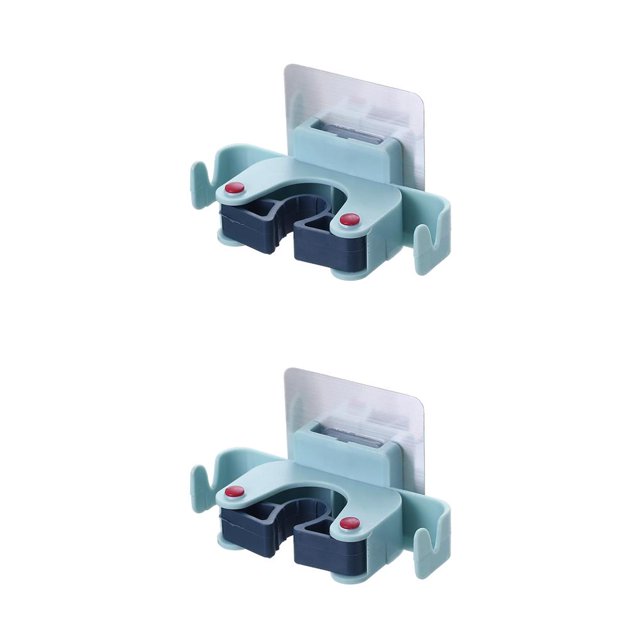 Kearding Estante para fregona ABS TPR, colgador de almacenamiento autoadhesivo antideslizante impermeable sin taladro, organizador de cocina Type3 NO3